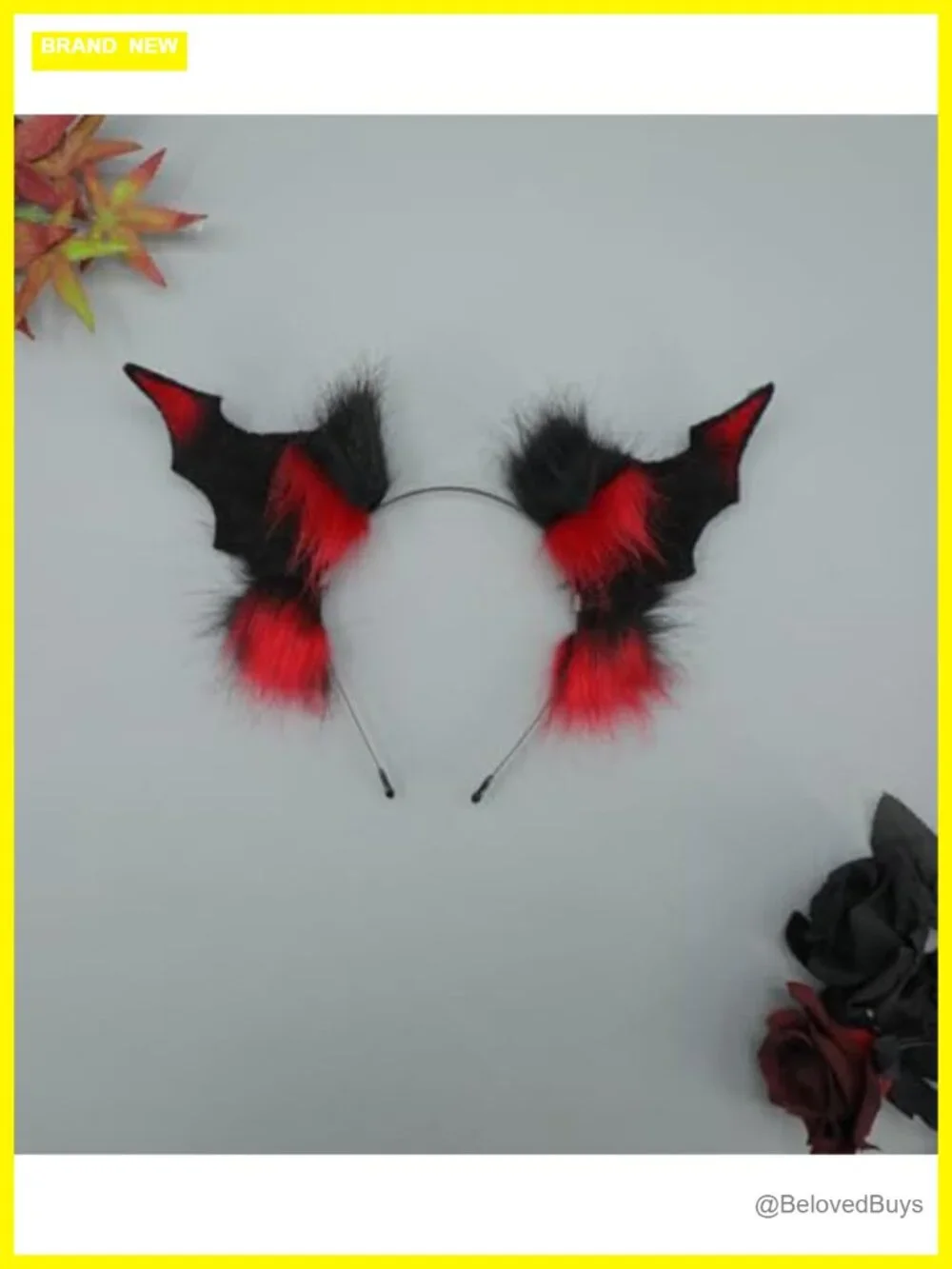 Furry Animal Ear Headband Handmade Wolf Fox Costume Hair Accessory